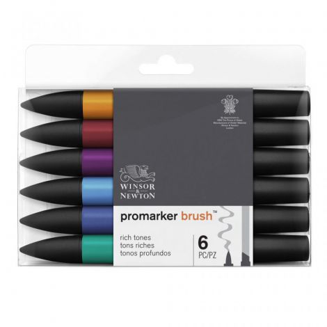 Zestaw Brushmarkerów Winsor&Newton, 6szt Rich Tones